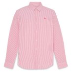 Timberland - L/S Seersucker Striped Shirt Regular - Hemd Gr M rosa