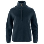 Fjällräven - Women's Övik Lite Half Zip - Wollpullover Gr S blau
