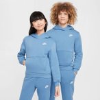 NIKE Kinder Kapuzensweat K NSW CLUB FLC HDY LBR, Größe XS in Blau