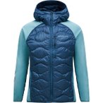 Peak Performance Herren Helium Down Hybrid Hoodie Jacke (Größe XL, tuerkis)