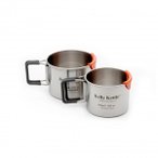 Kelly Kettle - Camping Cups Set - Becher Gr 350 ml & 500 ml grau