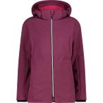 CMP Damen Funktionsjacke WOMAN ZIP HOOD SOFTSHELL LONG JACKET, Größe 44 in Pin