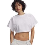 Under Armour Cropped Script Damen T-Shirt ( Weiß L)