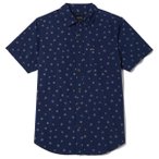 Brixton - Charter Print S/S Woven - Hemd Gr M blau