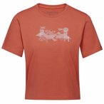 Mammut Women’s Massone Rocks Cropped T-Shirt, L, brick
