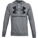 UNDER ARMOUR Herren Langarm Rival Fleece Big Logo HD, Größe S in Grau