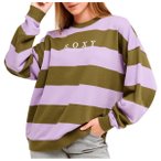 Roxy - Women's Strictly Stripes Oversized - Pullover Gr XS bunt