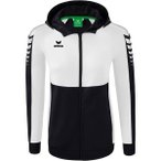 ERIMA Damen Six Wings Trainingsjacke mit Kapuze, Größe 38 in Schwarz