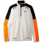 BROOKS Herren T-Shirt Run Visible 1/2 Zip 2.0, Größe L in Weiß