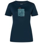 super.natural - Women's Sea Line Tee - Merinoshirt Gr XS blau/ various