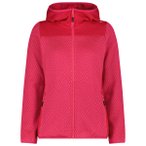 CMP - Women's Jacquard Knit Jacket Fix Hood - Fleecejacke Gr 36 rot/rosa