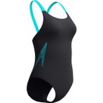 Speedo Solid Boom Leaderback Damen Badeanzug ( Schwarz 42)