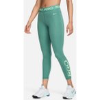 NIKE Damen Tight Pro Mid-Rise 7/8 Graphic, Größe L in Grün