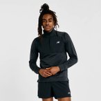 NEW BALANCE Herren Kapuzensweat Athletics Heat Grid 1/2 Zip, Größe XL in Schwa