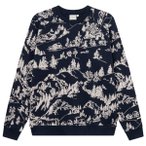 DEDICATED - Sweatshirt Malmoe Blue Hills AOP - Pullover Gr S blau/grau