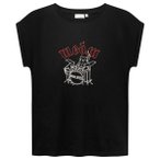 DEDICATED - Women's T-Shirt Visby Meow - T-Shirt Gr XS schwarz