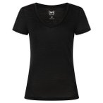 super.natural - Women's Sierra 140 V Neck - Merinoshirt Gr S schwarz