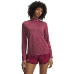 Under Armour Tech Twist Halfzip Damen Longsleeve ( Dunkelrot S)