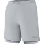 JAKO Herren Tight 2-in-1 Short Power, Größe XL in Silber