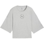 PUMA Damen Shirt W x HYROX CROPPED LIFESTYLE TEE, Größe XS in Silber