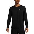 Nike Dri-Fit Miler Herren Laufshirt ( Schwarz XL Größe,)