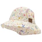 Mikk-Line - Kid's Summer Bucket Hat AOP - Cap Gr 45 cm beige