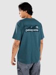 Patagonia Boardshort Logo Pocket Responsibili T-Shirt wetland blue Gr. S