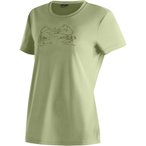 Maier Sports Wilma Print  Damen  T-Shirts gruen Größe M Trekking  Elastisch