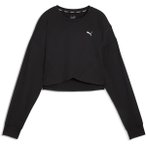 PUMA Herren Sweatshirt CLOUDSPUN CROSSOVER CREW - SHORT, Größe S in Schwarz