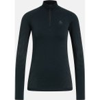ODLO Damen Unterhemd BL TOP Turtle neck l/s half zi, Größe L in Schwarz