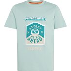 adidas Terrex Minecraft  Kinder  T-Shirts hazy green Größe 164 Lifestyle  Haut