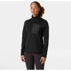 HELLY HANSEN Damen Unterjacke W VERSALITE 1/2 ZIP FLEECE, Größe XL in Schwarz