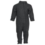Mikk-Line - Wool Baby Suit - Overall Gr 56 schwarz/grau